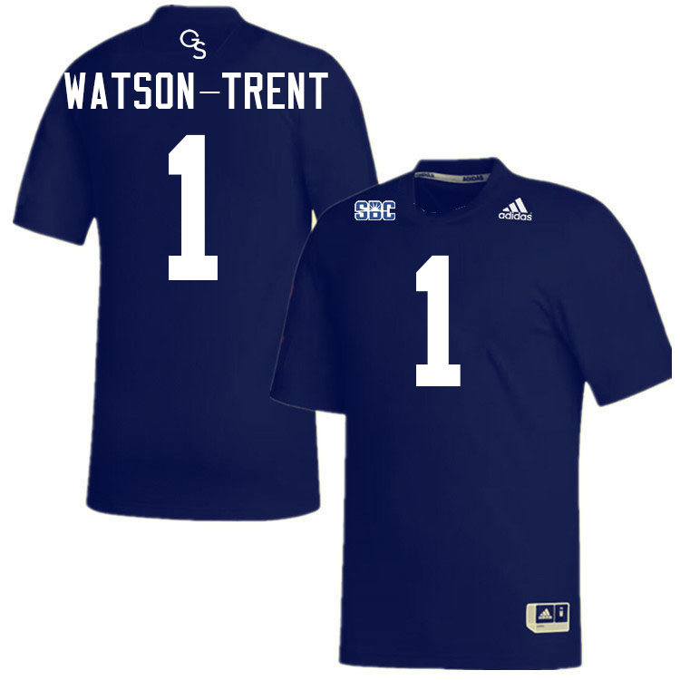 #1 Marques Watson-Trent Georgia Southern Eagles Jerseys|Apparels Football Stitched-Navy